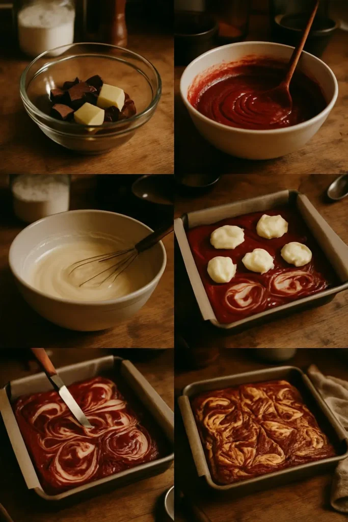 red velvet cheesecake brownies