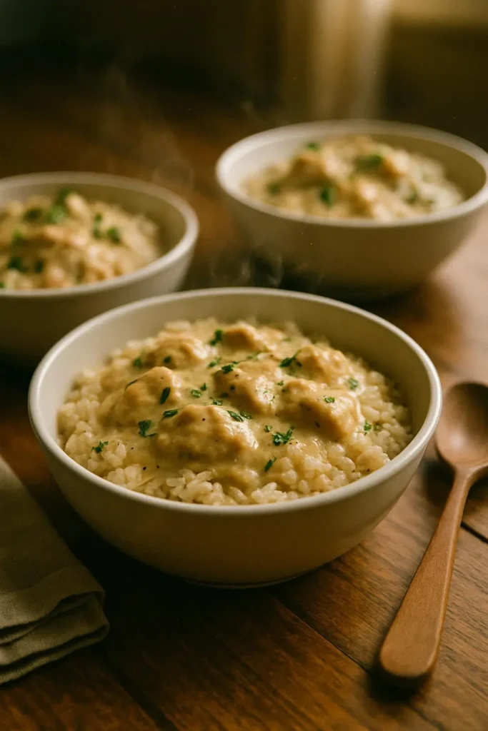 Creamy Smothered Chicken and Rice