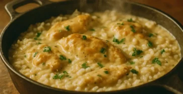 Creamy Smothered Chicken and Rice