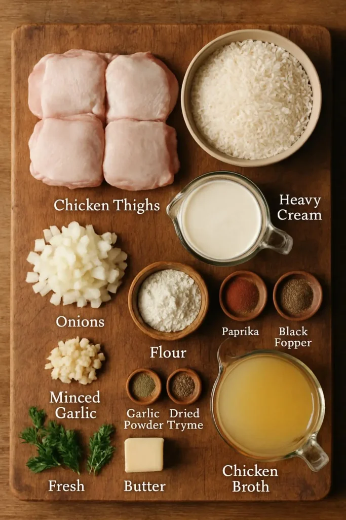Creamy Smothered Chicken and Rice
