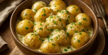 Creamy Garlic Baby Potatoes