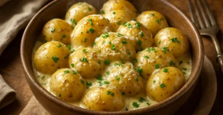 Creamy Garlic Baby Potatoes
