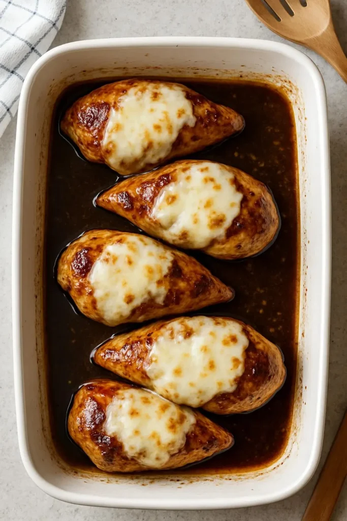 Balsamic Baked Chicken Breast with Mozzarella Cheese