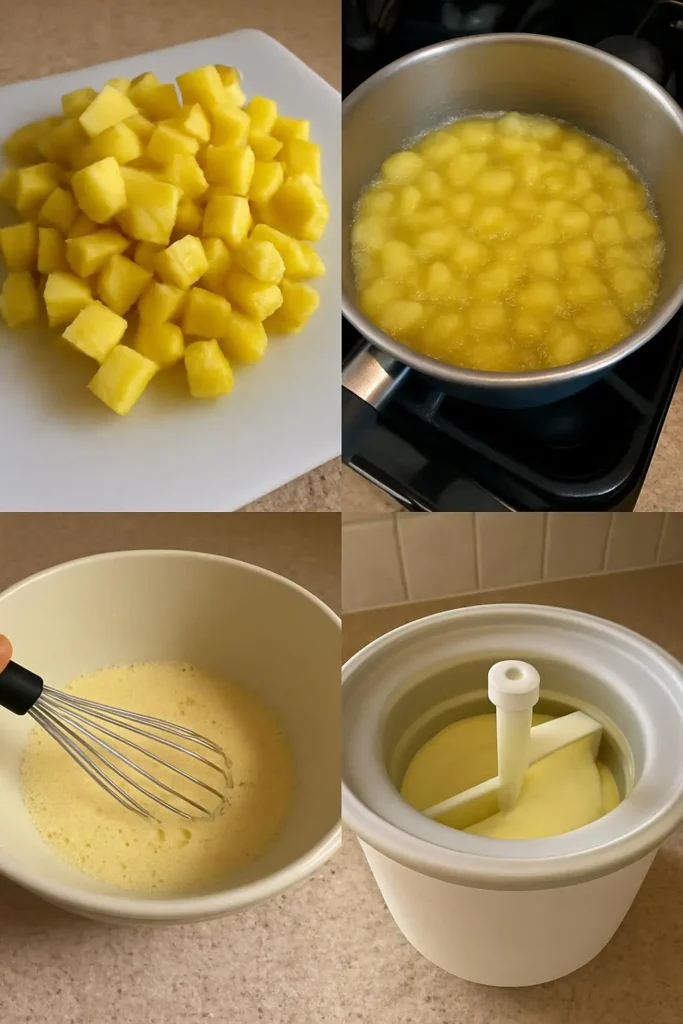the best homemade pineapple ice cream