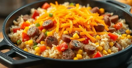 One-Pan Sausage and Rice Skillet
