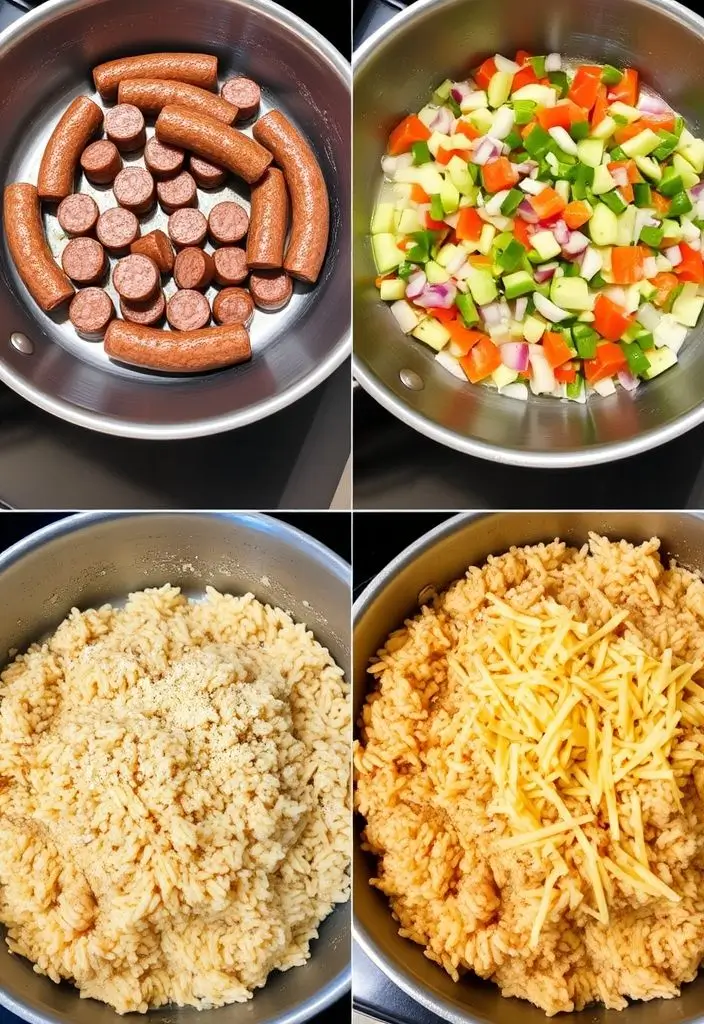 One-Pan Sausage and Rice Skillet