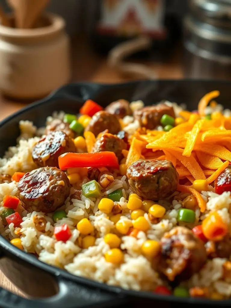 One-Pan Sausage and Rice Skillet