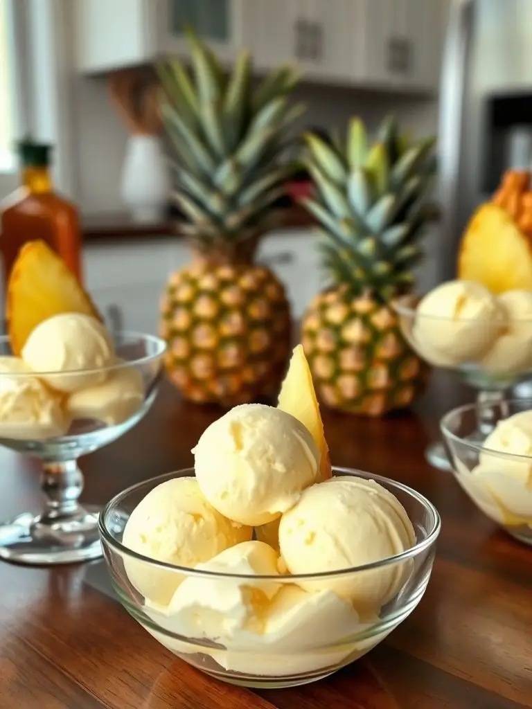 the best homemade pineapple ice cream