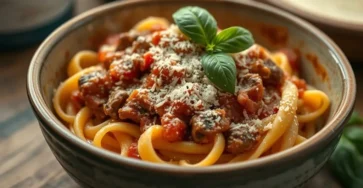 Beef Pasta in Tomato Sauce