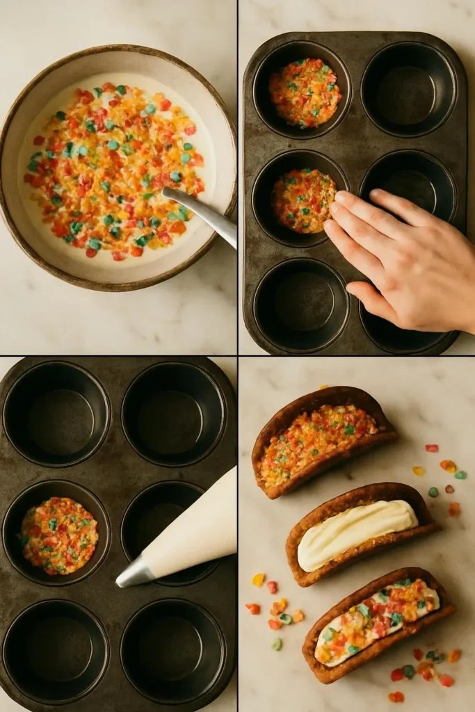 Fruity Pebbles Cheesecake Tacos