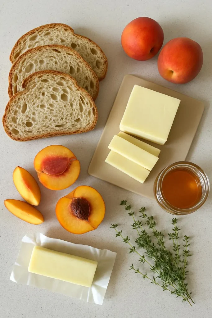 The Best Honey Peach White Cheddar Grilled Cheese