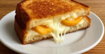The Best Honey Peach White Cheddar Grilled Cheese
