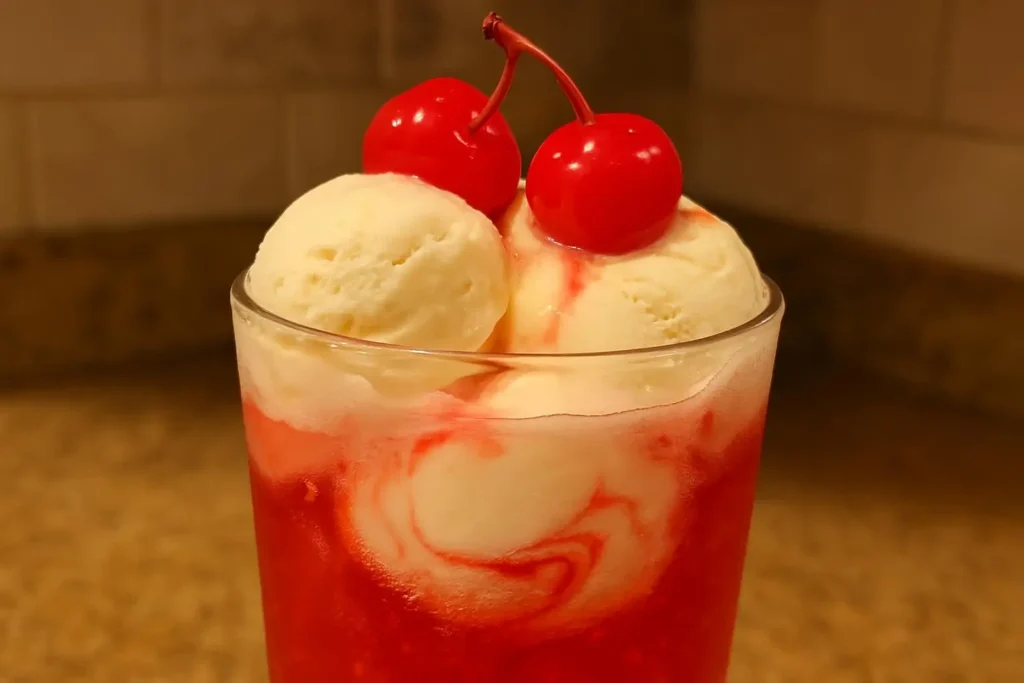 Shirley Temple Ice Cream Float Recipe