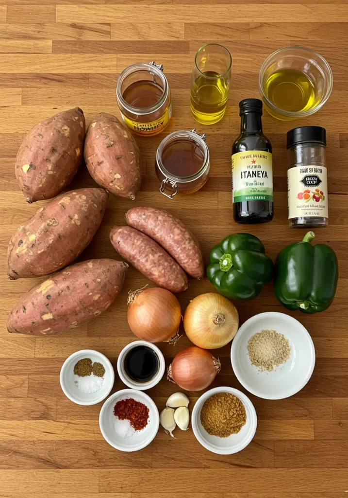 Honey Garlic Sausage Sweet Potatoes