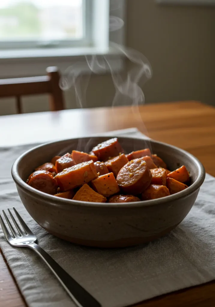 Honey Garlic Sausage Sweet Potatoes