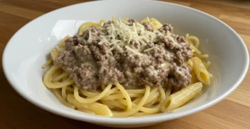 High Protein Creamy Beef Pasta