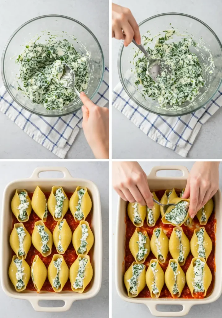 Spinach and Ricotta Stuffed Shells