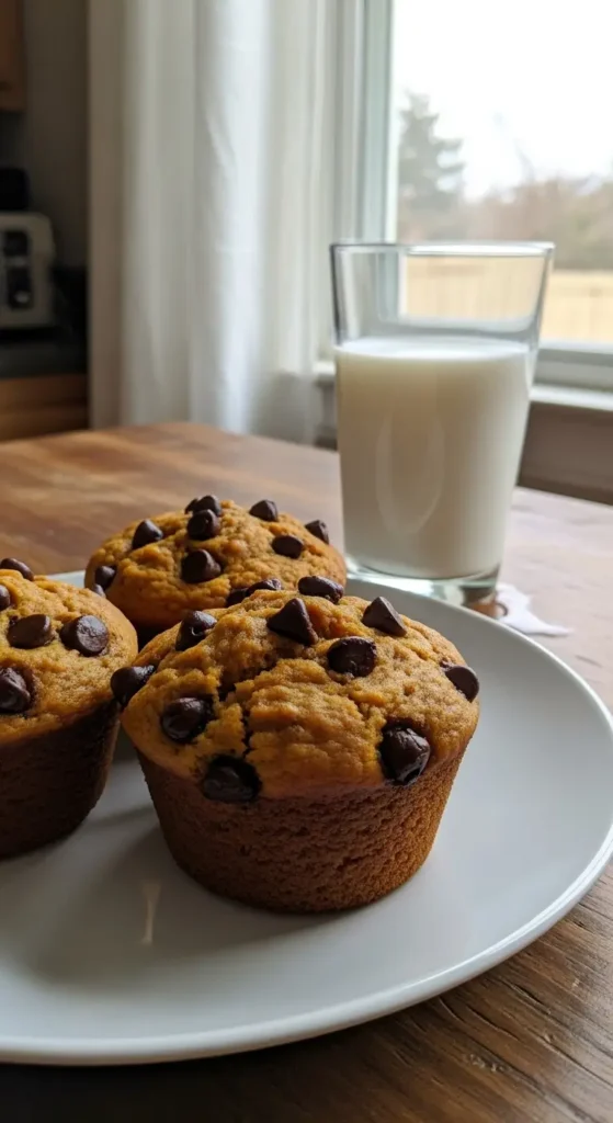 pumpkin chocolate chip muffins