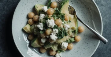 Chickpea Feta Avocado Salad