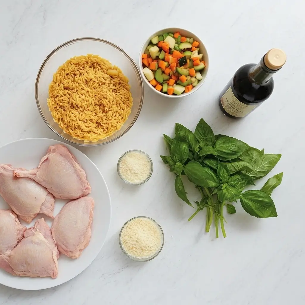Balsamic Chicken Orzo with Vegetables