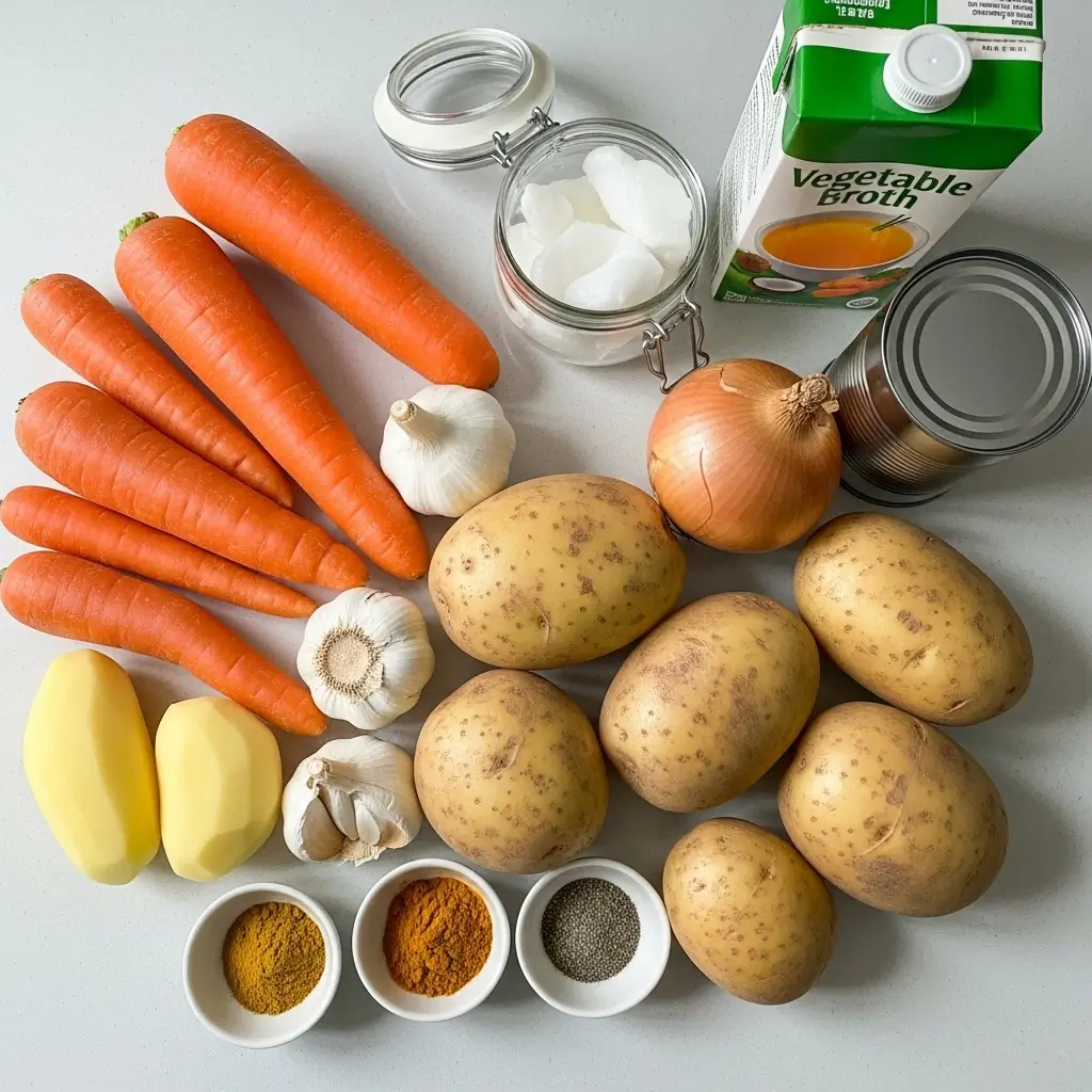 Easy Vegan Carrot Potato Soup