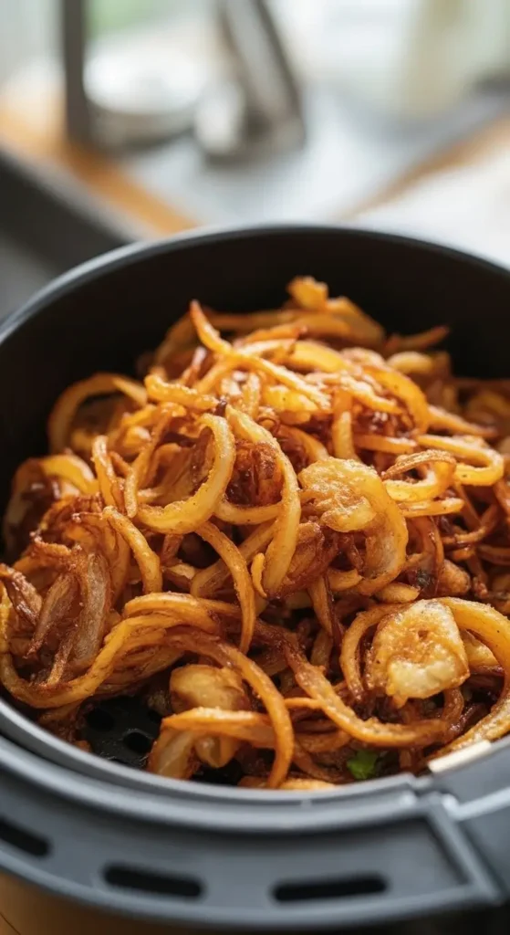 Healthy Air Fryer Crispy Onions