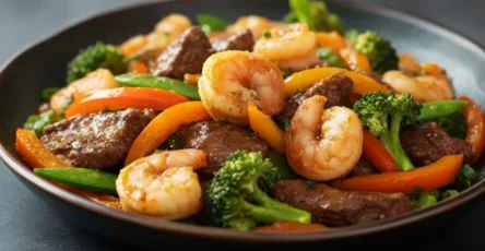 High-Protein Steak and Shrimp Stir-Fry