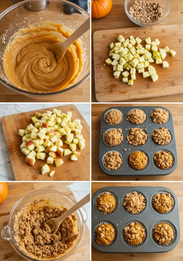 Apple Pumpkin Streusel Muffins