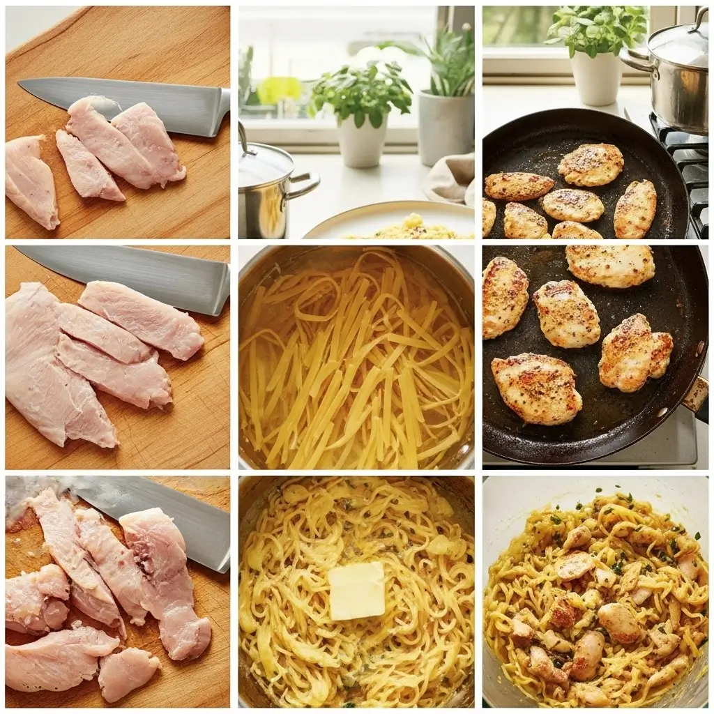 Kid-Friendly Buttered Noodles and Chicken
