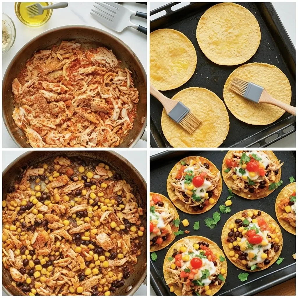 Rotisserie Chicken Tostadas