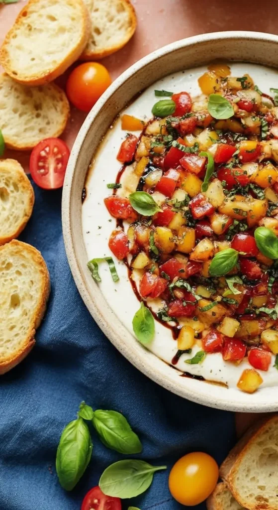 The Best Whipped Feta Bruschetta Dip