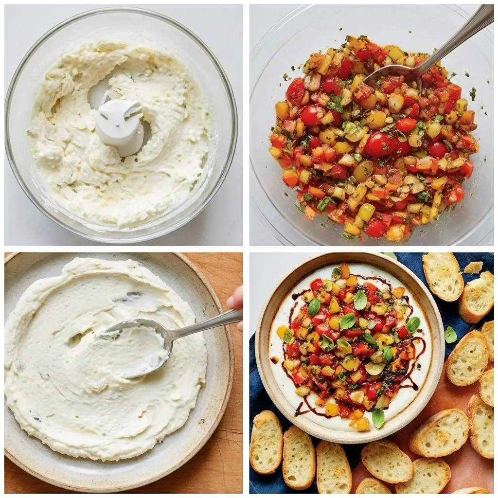 The Best Whipped Feta Bruschetta Dip