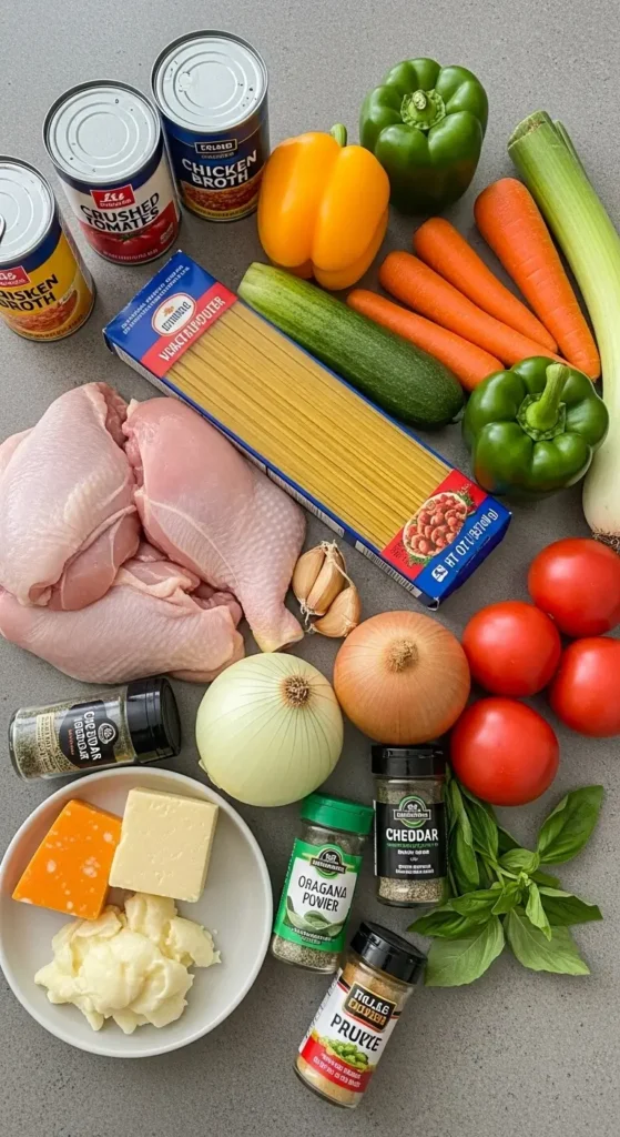 Spicy Southern Chicken Spaghetti Casserole