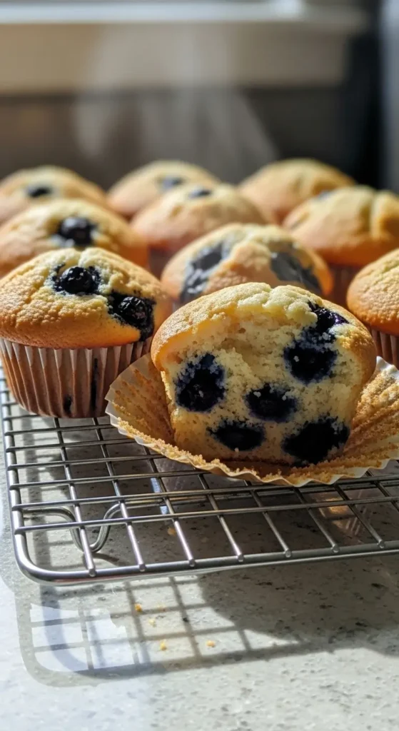 Greek Yogurt Blueberry Protein Muffins