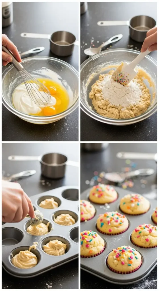 Mini Funfetti Yogurt Muffins