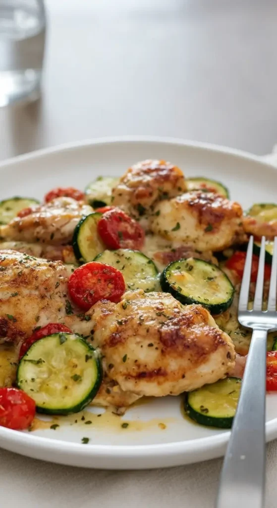 Sheet Pan Mediterranean Chicken & Zucchini