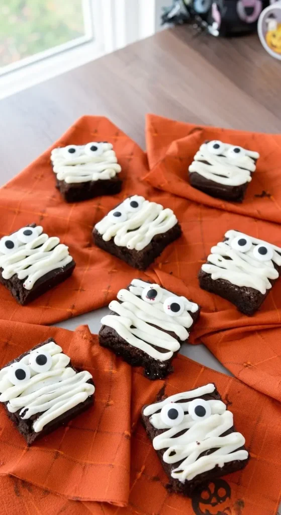 Halloween Mummy Brownies