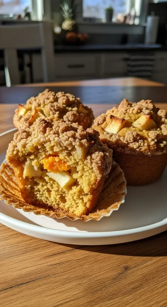 Apple Pumpkin Streusel Muffins