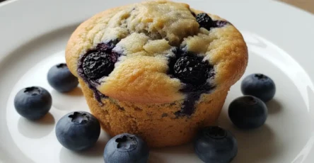 Greek Yogurt Blueberry Protein Muffins