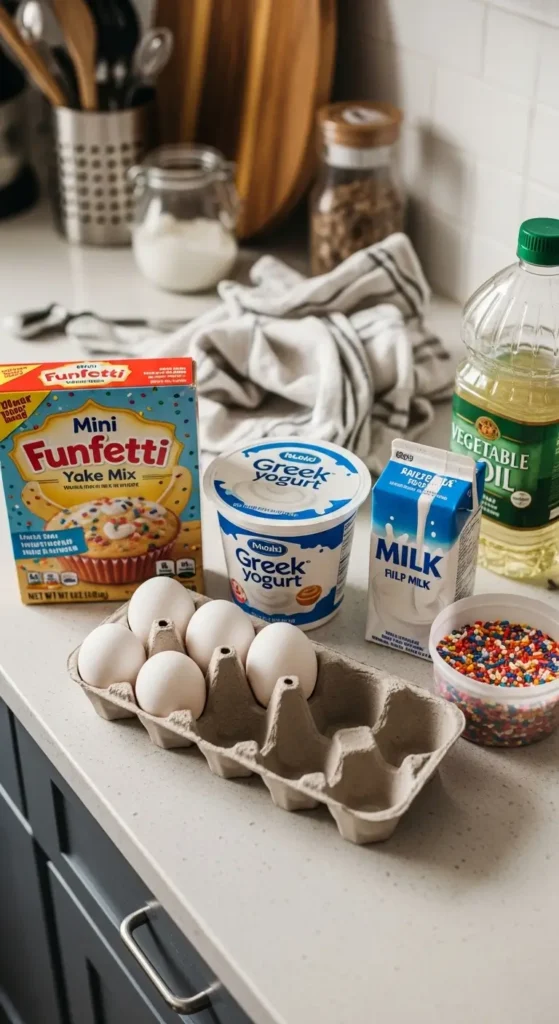 Mini Funfetti Yogurt Muffins