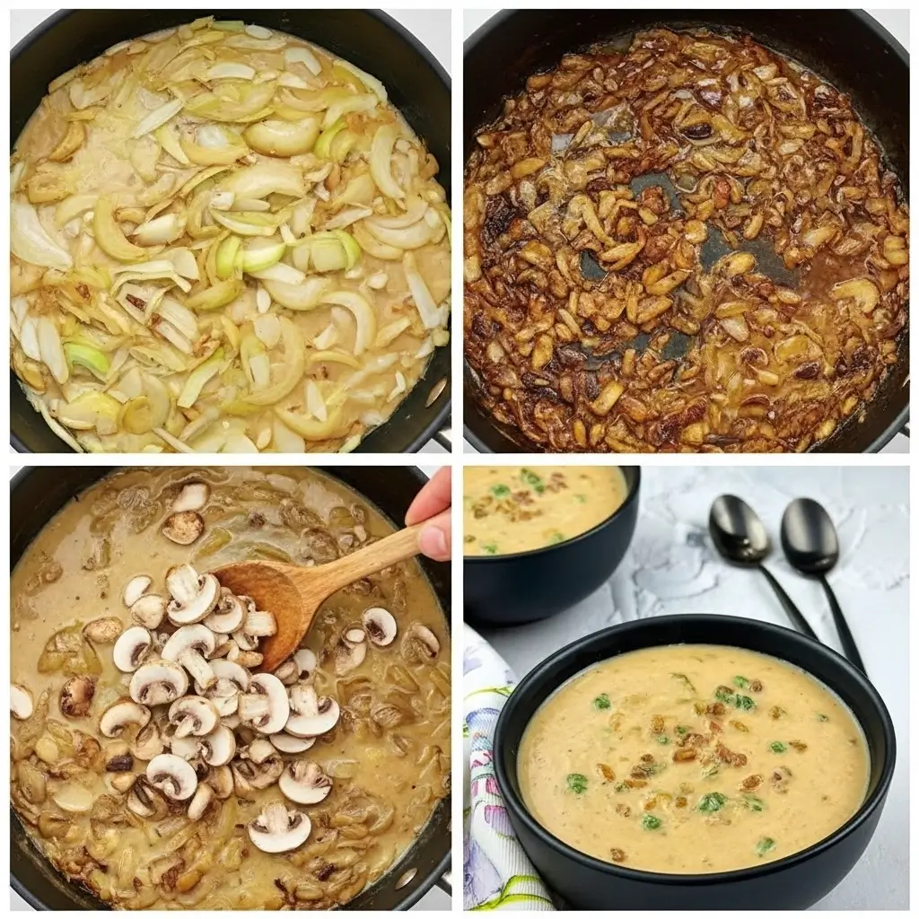 Caramelized Onion and Mushroom Soup