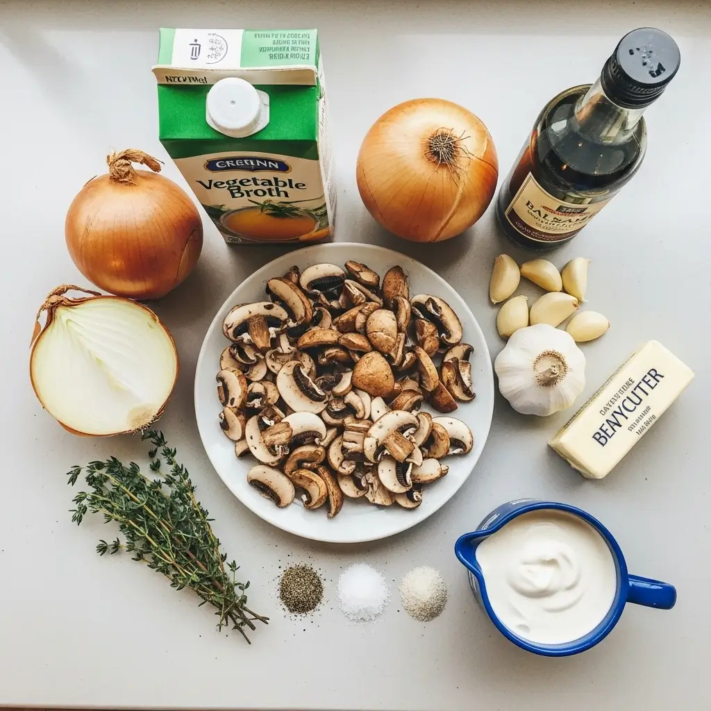 Caramelized Onion and Mushroom Soup