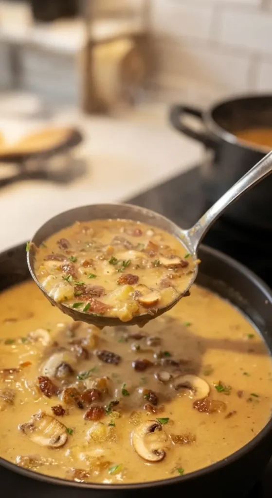 Caramelized Onion and Mushroom Soup